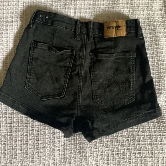 Black jean shorts, size 8 - Picture 2 of 2
